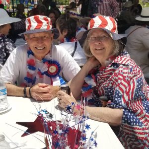 George Wolfberg Park at Potrero Canyon grand opening event, at former Potrero Canyon Park, George Wolfberg and Diane Wolfberg