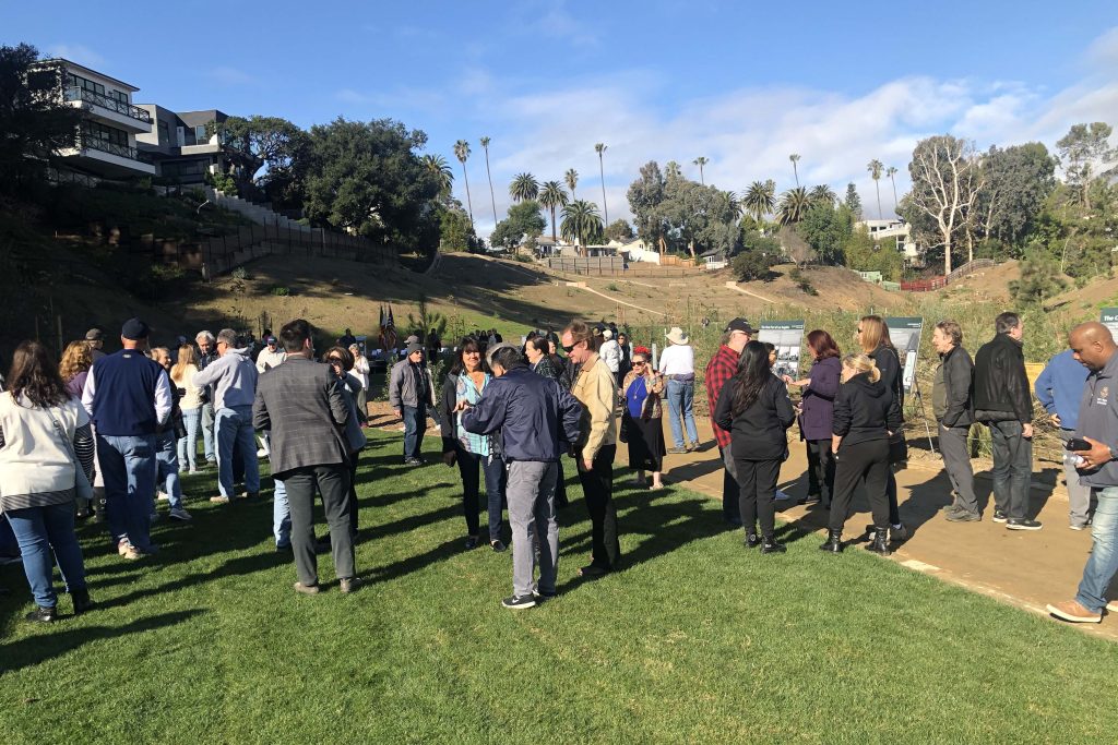 George Wolfberg Park at Potrero Canyon grand opening event, at Potrero Canyon